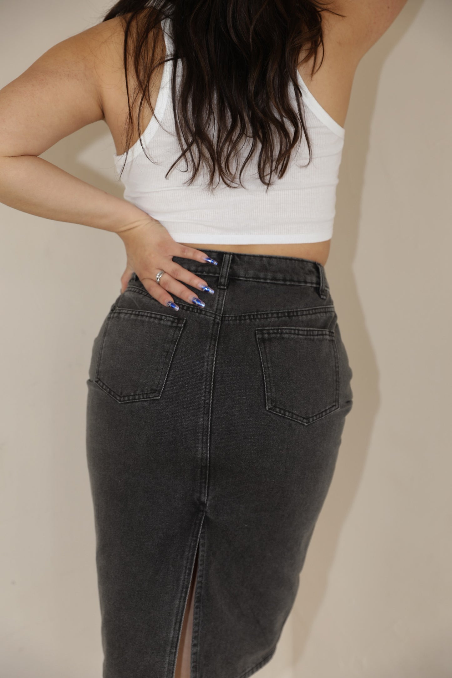Keep It Going Jean Skirt