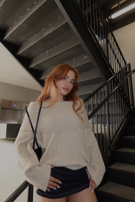 Hint Of Fall Off-shoulder Top