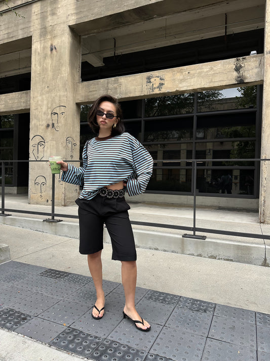 Just A Girl Stripe Top