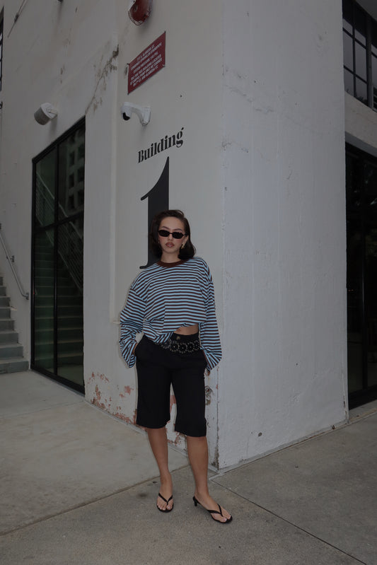 Just A Girl Stripe Top