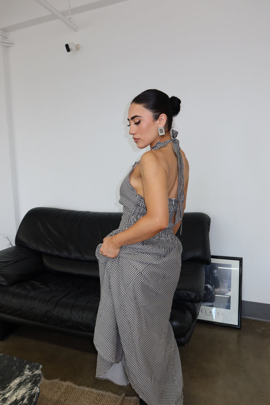 Soft Spoken Halter Dress