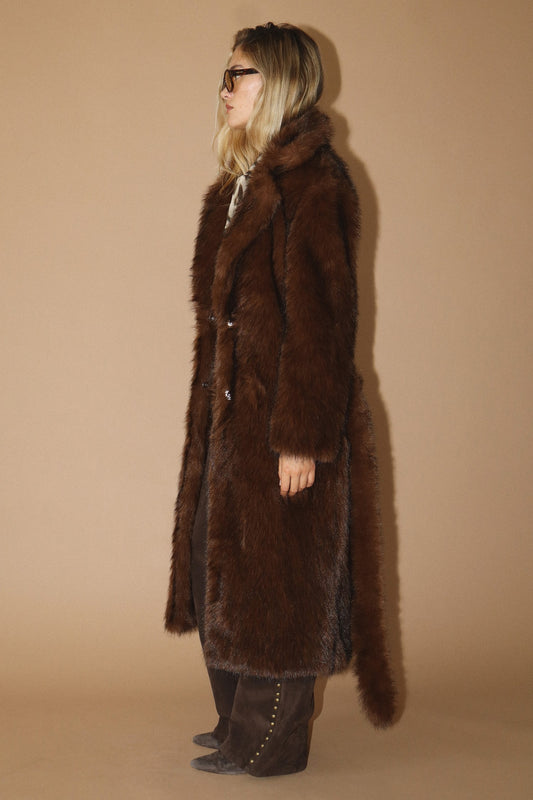Winter Walk Fur Trench Coat