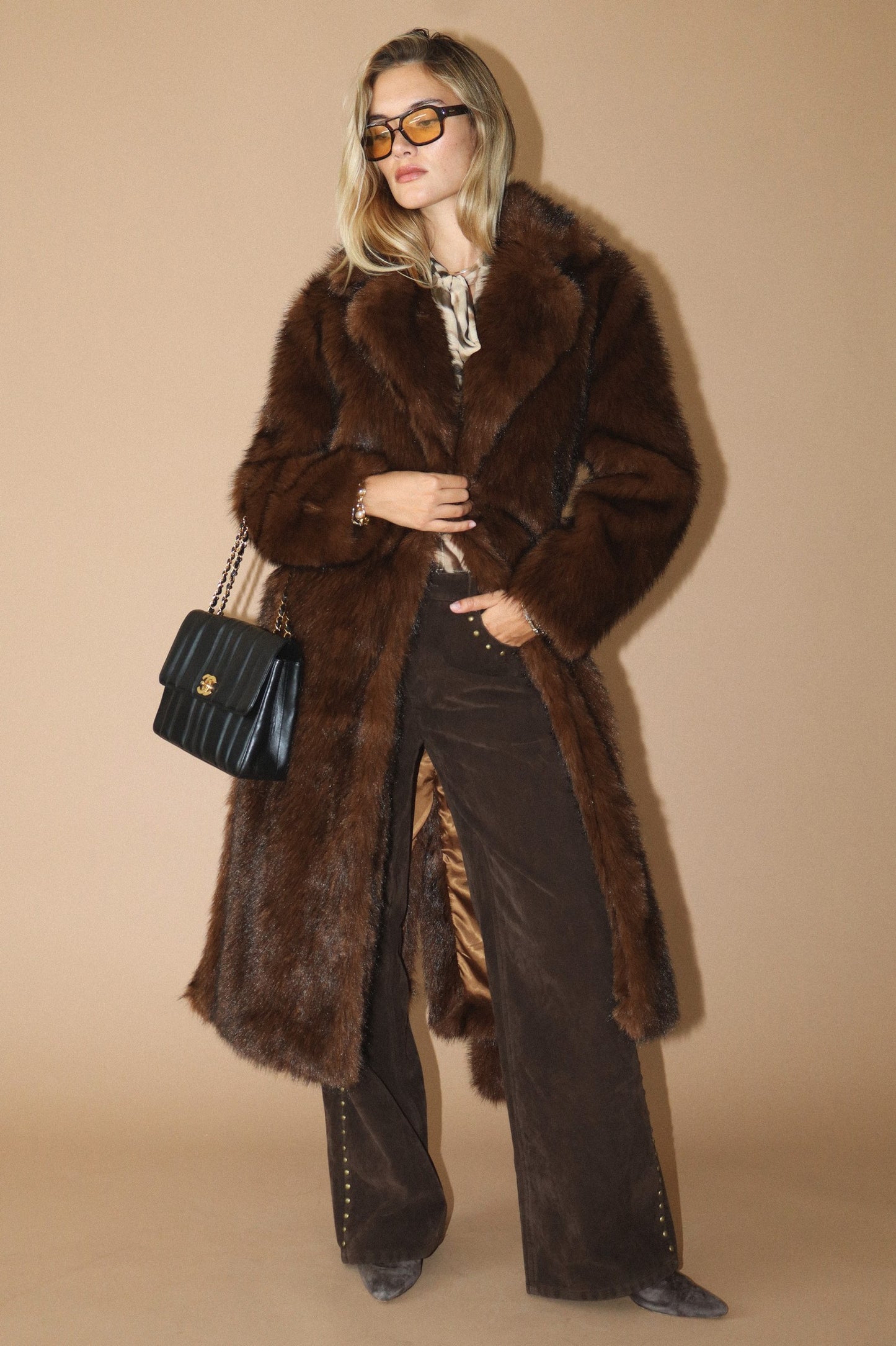 Winter Walk Fur Trench Coat