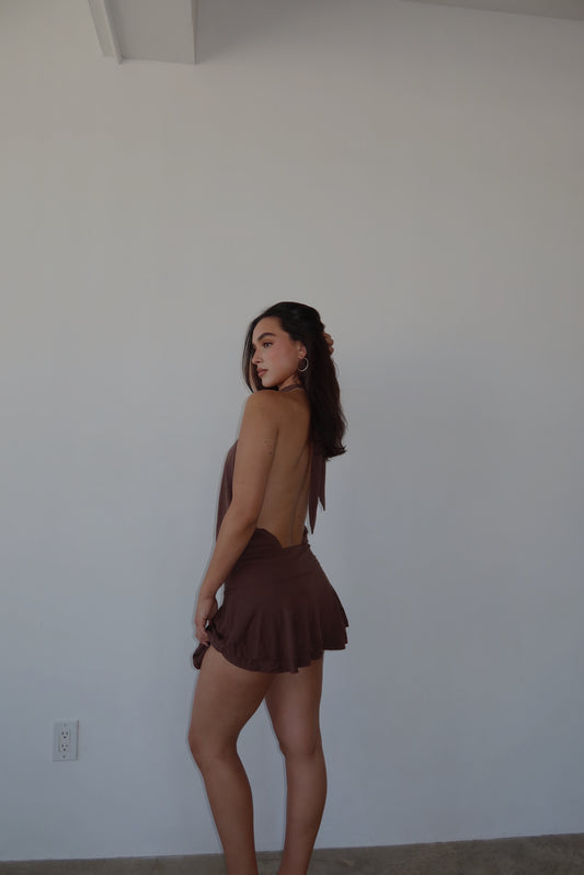 From The Beginning Halter Dress