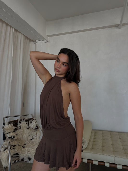From The Beginning Halter Dress